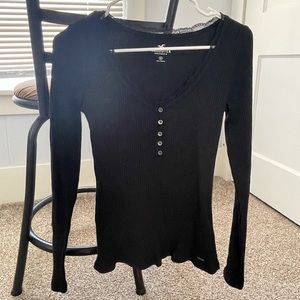 Black long sleeve Hollister